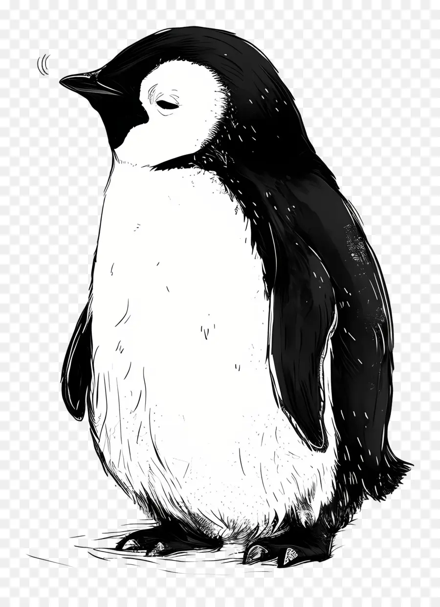 Pinguim，Preto E Branco PNG