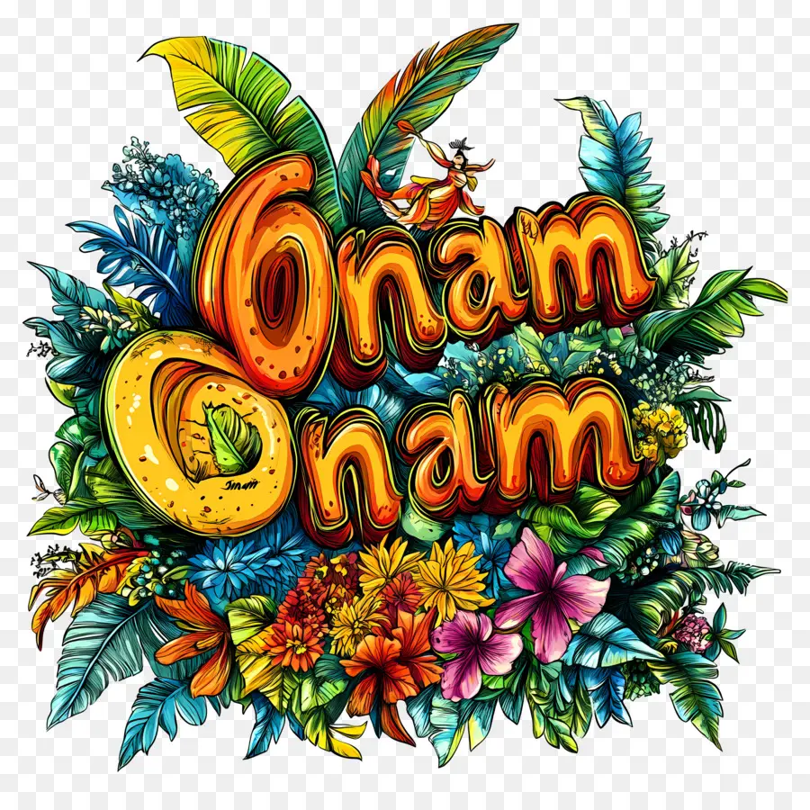 Onam，Texto Onam PNG