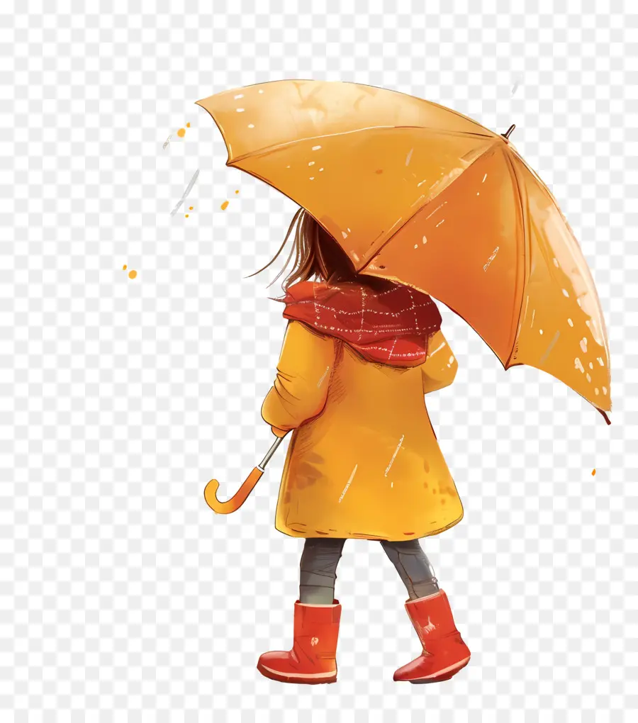 Menina Com Guarda Chuva，Guarda Chuva PNG