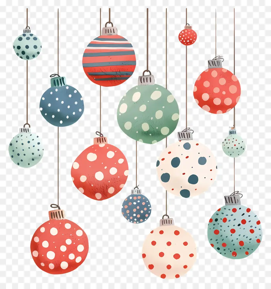 Bolas De Natal，Enfeites De Natal Coloridos PNG