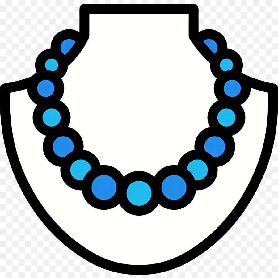 Colar De Pérolas，Colar Azul PNG