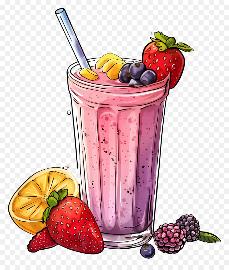 Batido，Batido De Frutas Vermelhas PNG