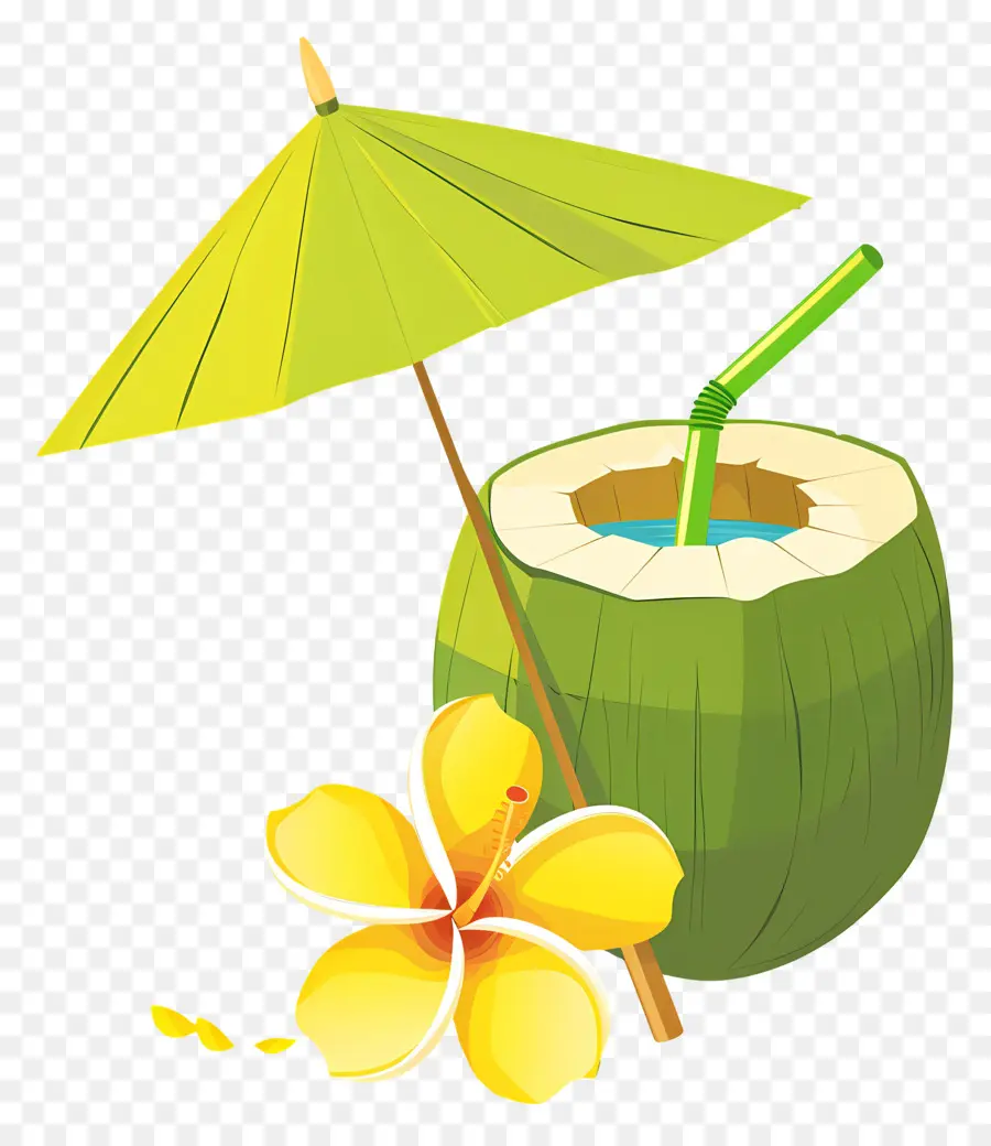 Bebida De Coco，Guarda Chuva PNG