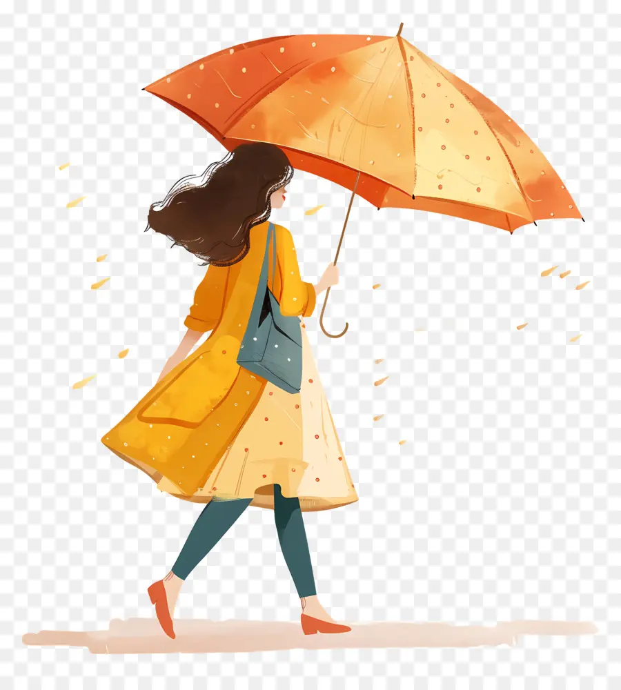 Menina Com Guarda Chuva，Chuva PNG