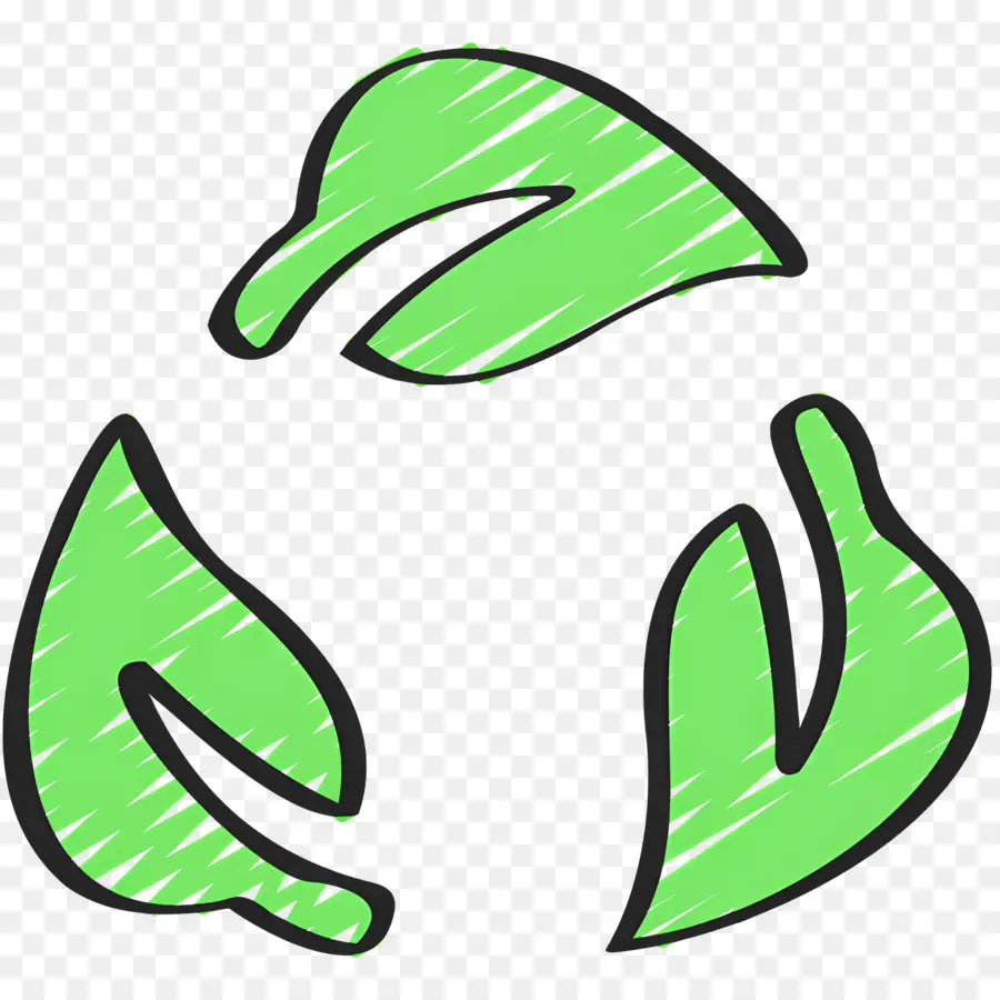 Reciclar Folhas，Folhas Verdes PNG