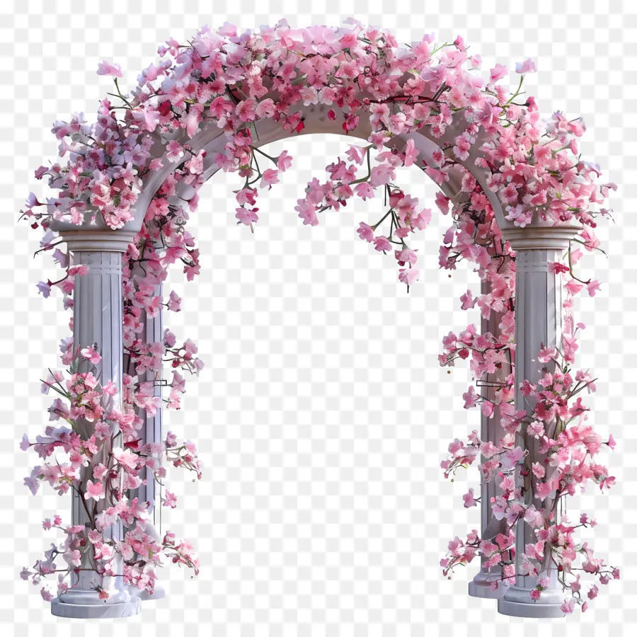 Arco De Flor Rosa，Arco De Flores PNG