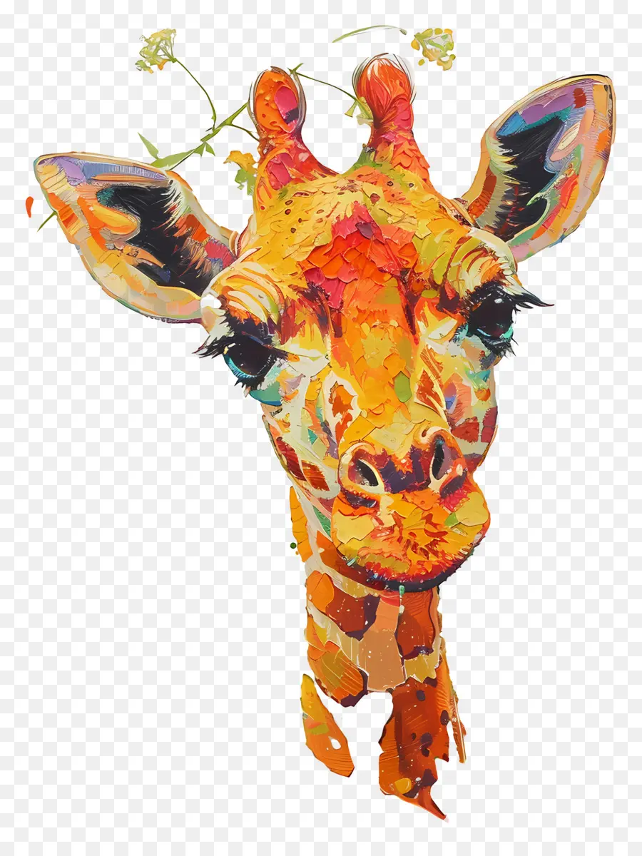 Girafa，Girafa Colorida PNG