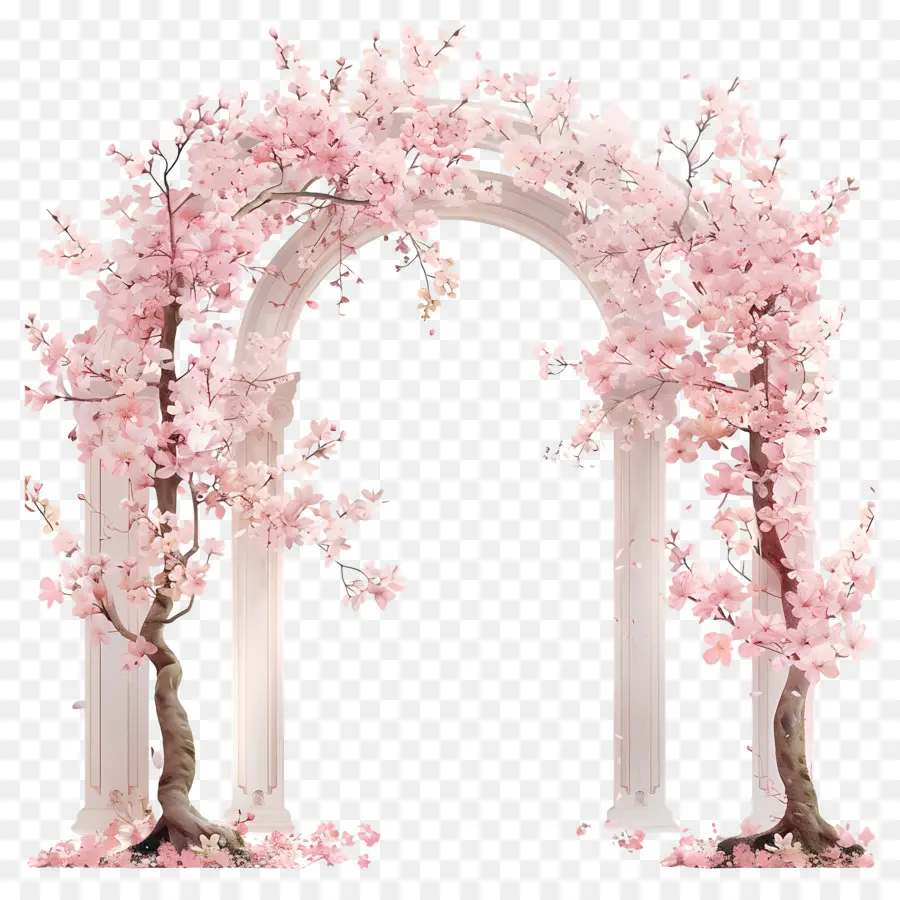 Arco De Flor Rosa，Arco De Flores PNG