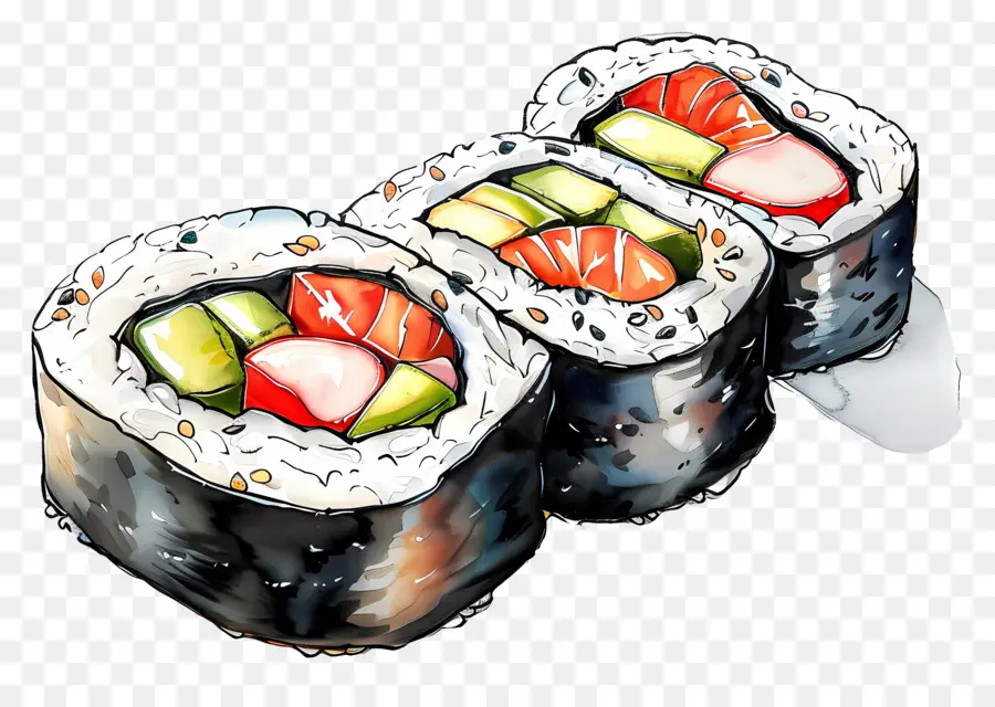 Rolo De Sushi，Algas PNG