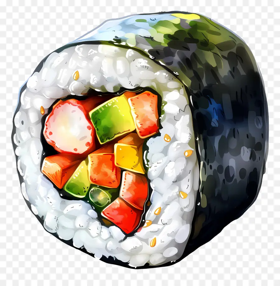 Rolinho De Sushi，Arroz PNG