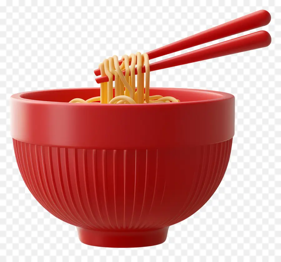 Tigela De Macarrão，Tigela Vermelha Com Macarrão PNG