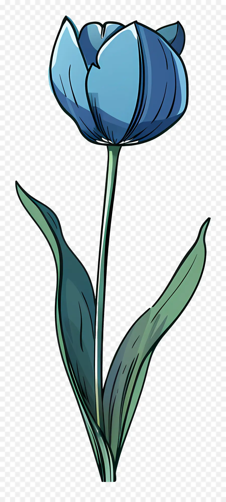 Tulip Flor，Azul Tulip PNG