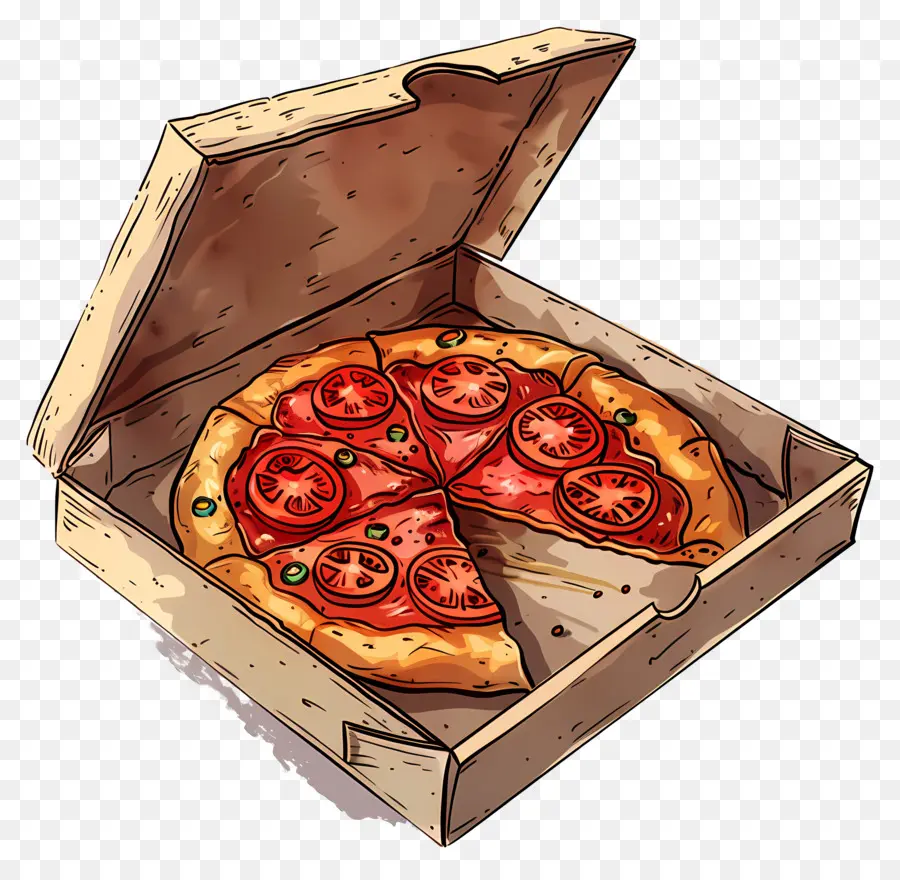 Pizza Na Caixa，Pizza PNG