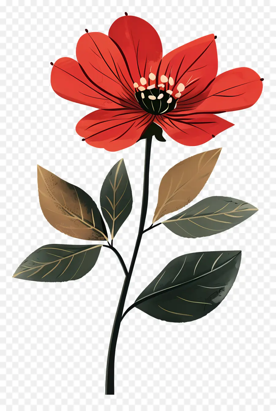 Flor Vermelha，Deixa PNG