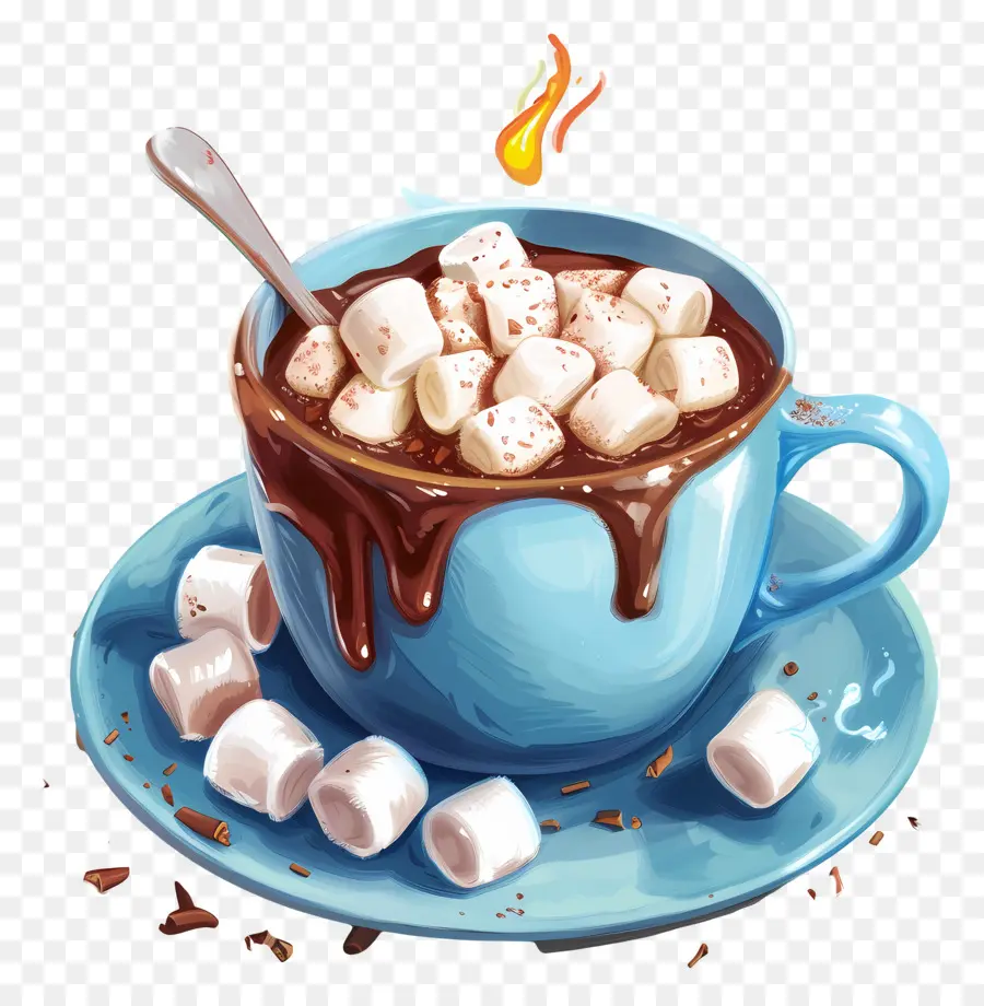 Chocolate Quente Com Marshmallows，Chocolate Quente PNG