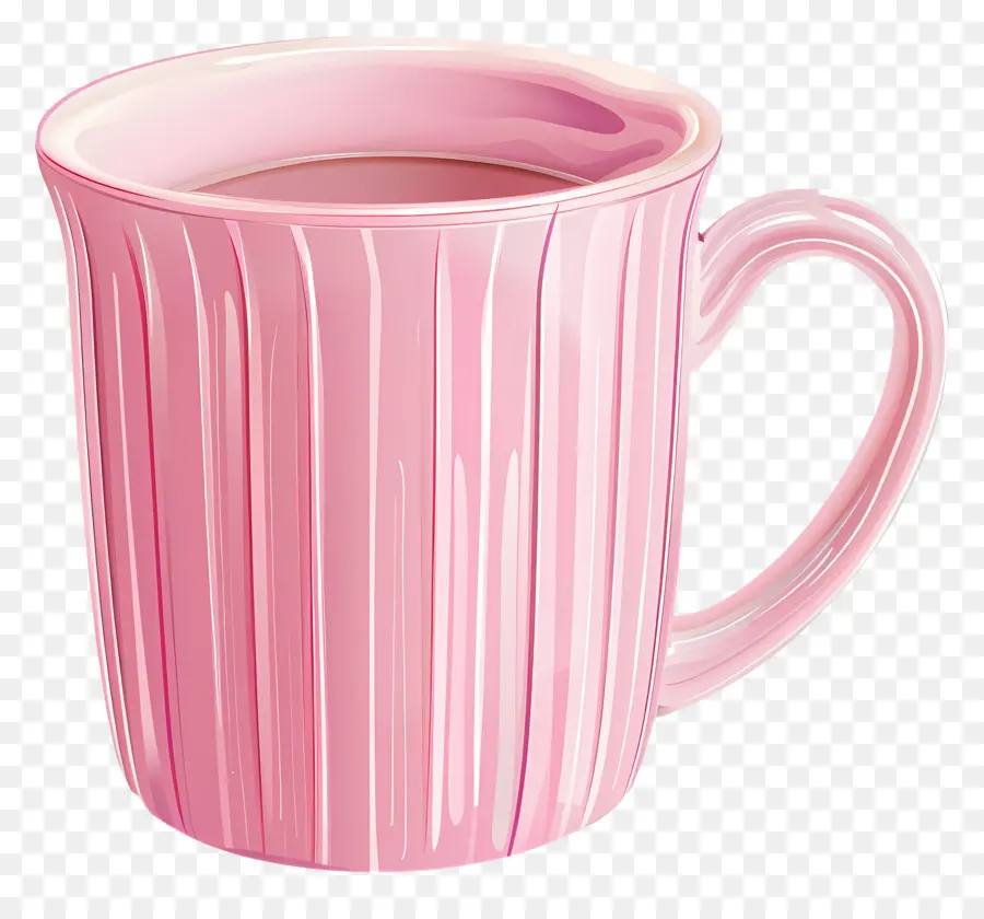 Caneca De Café Rosa，Cor De Rosa Caneca PNG