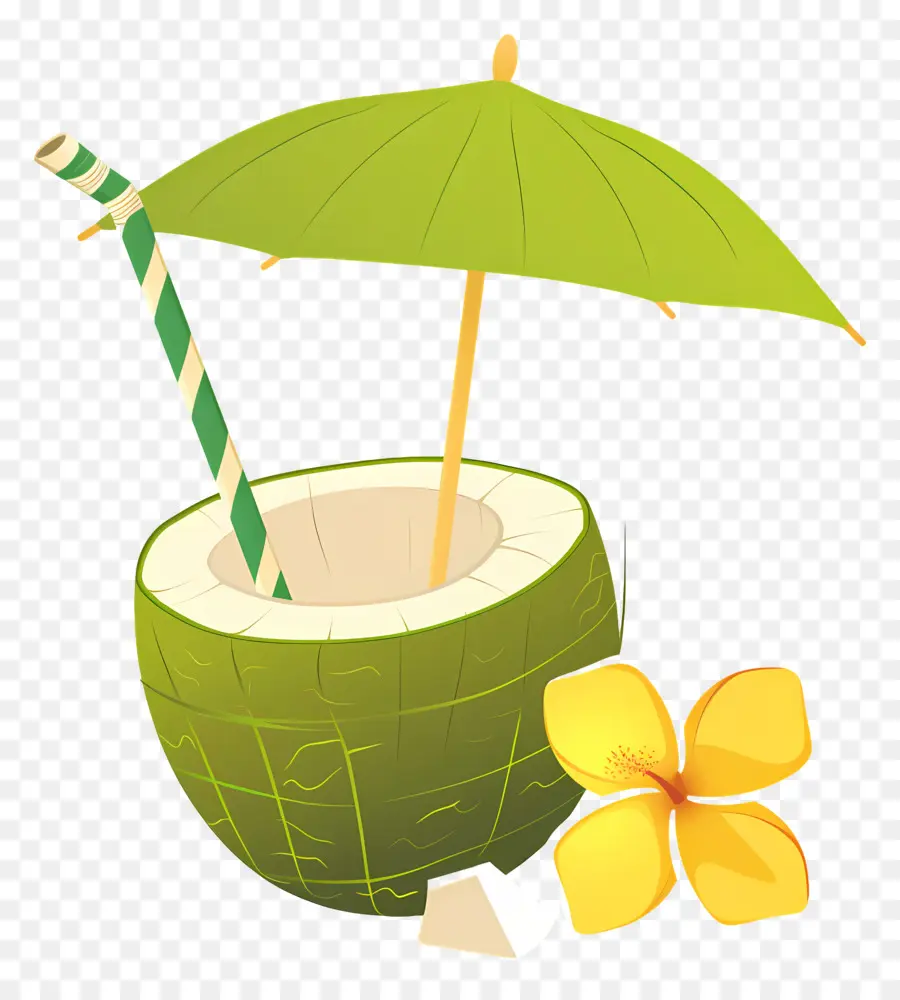 Bebida De Coco，Guarda Chuva PNG