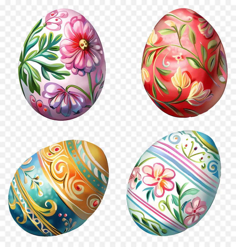 Ovos De Páscoa，Ovos Decorados PNG