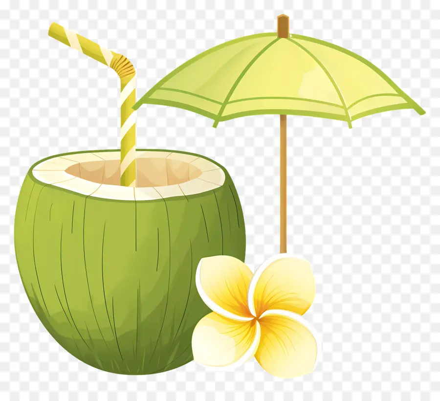 Bebida De Coco，Guarda Chuva PNG