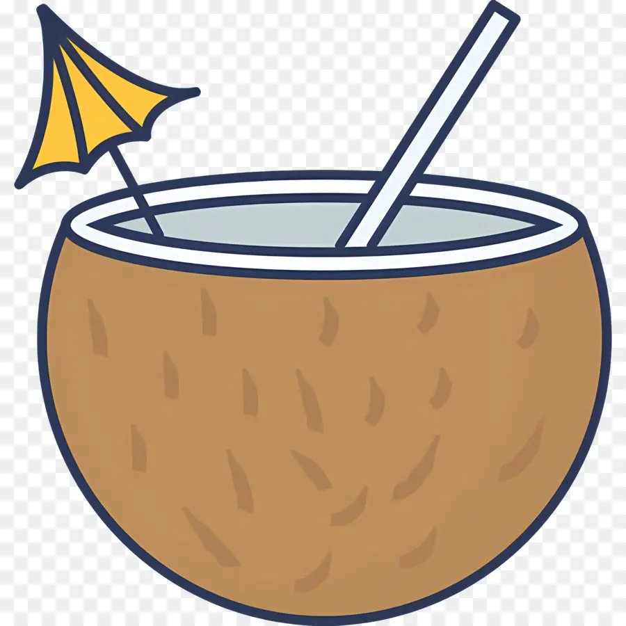 Bebida De Coco，Canudo PNG