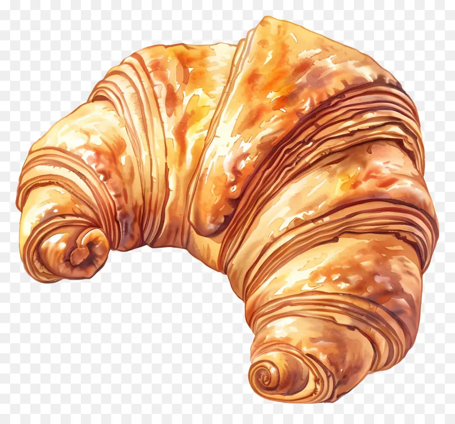 Croissant，Pastelaria PNG