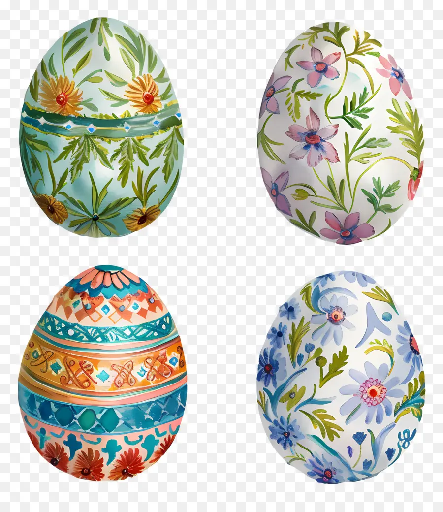 Ovos De Páscoa，Ovos Decorados PNG