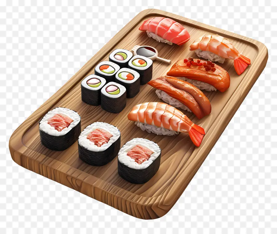 Sushi，Prato De Sushi PNG