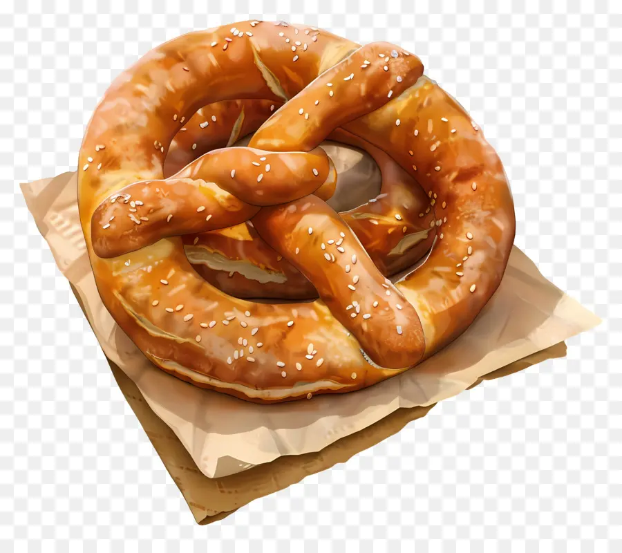 Pretzel，Lanche PNG