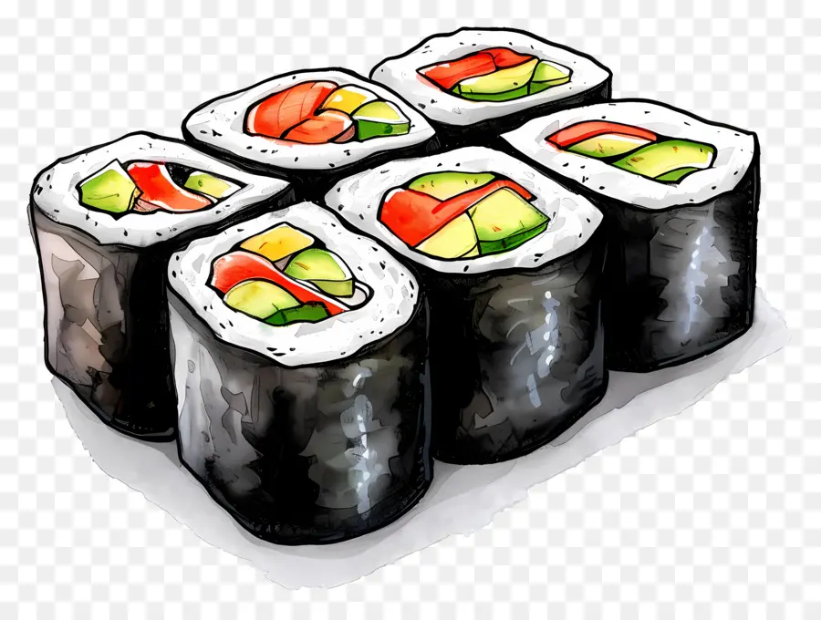 Rolinho De Sushi，Rolinhos De Sushi PNG