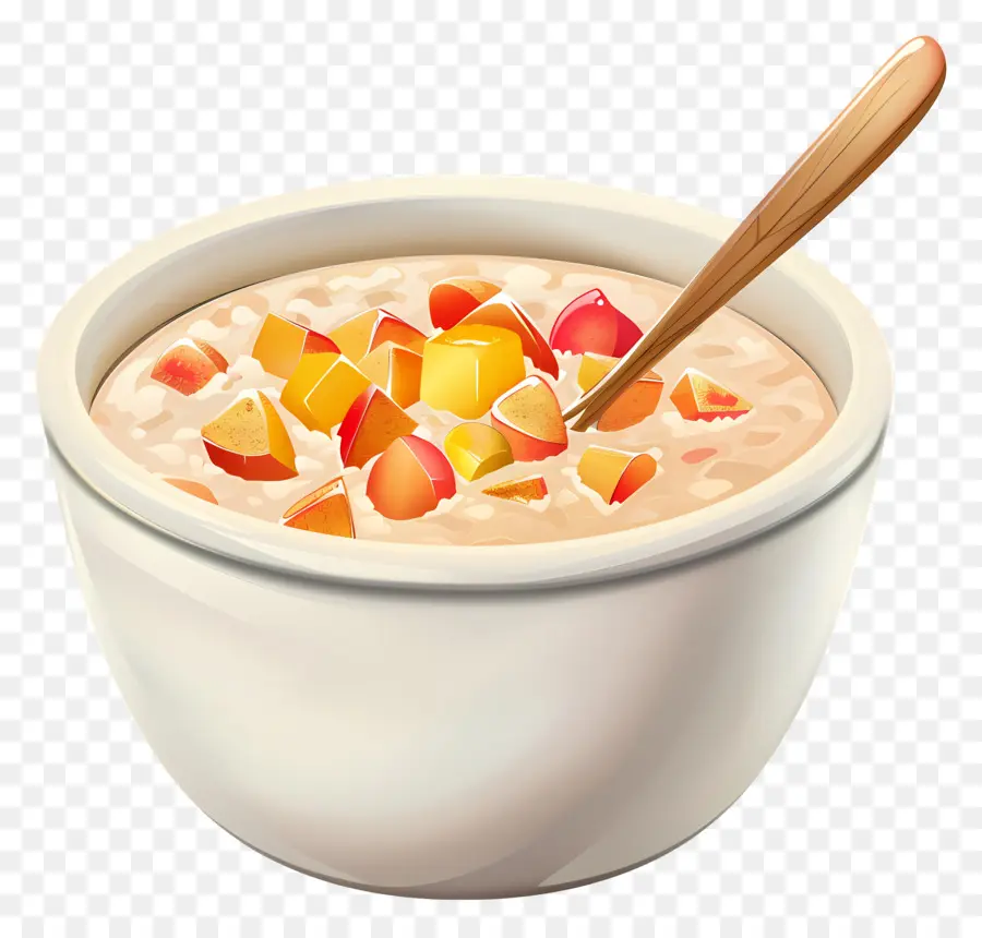 Mingando Tigela，Tigela De Aveia Com Frutas PNG