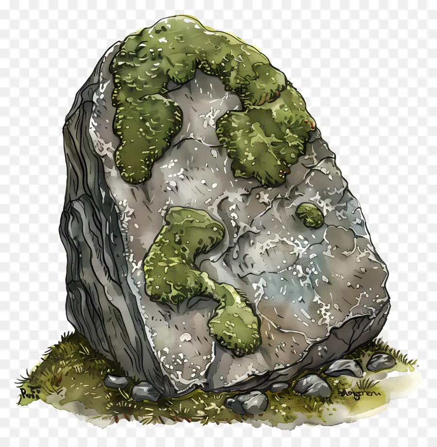 Rock Mossy，Pedra PNG