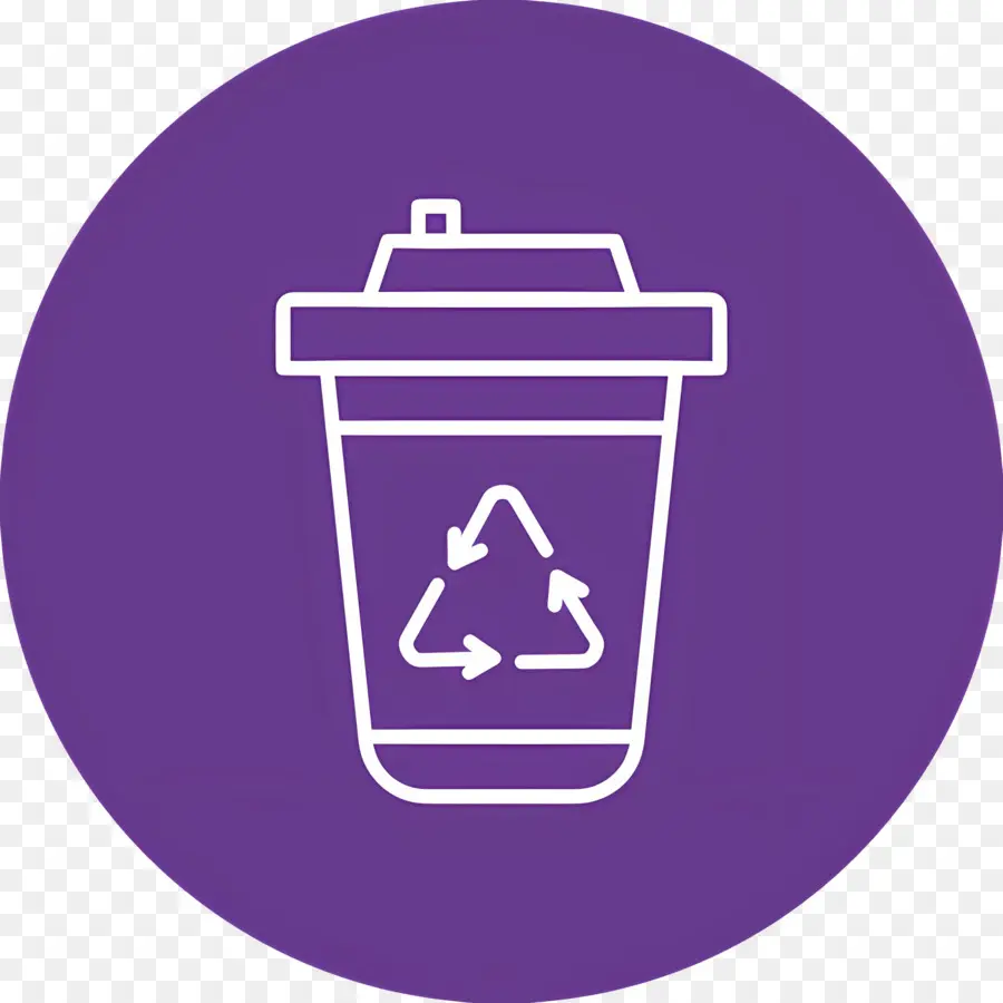 Recicle O Copo，Roxo PNG