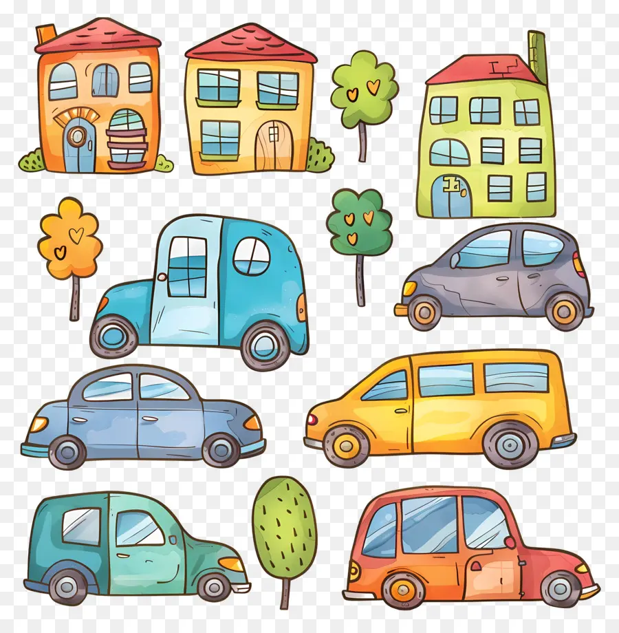 Carros Na Cidade，Paisagem Urbana PNG