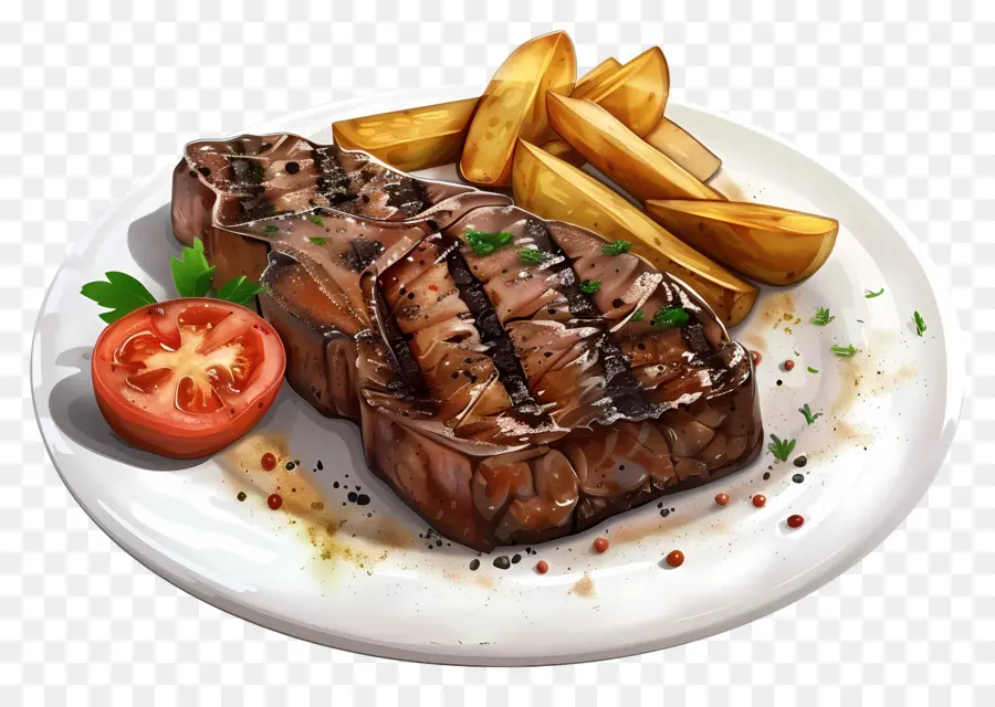 Bife，Bife E Batatas Fritas PNG