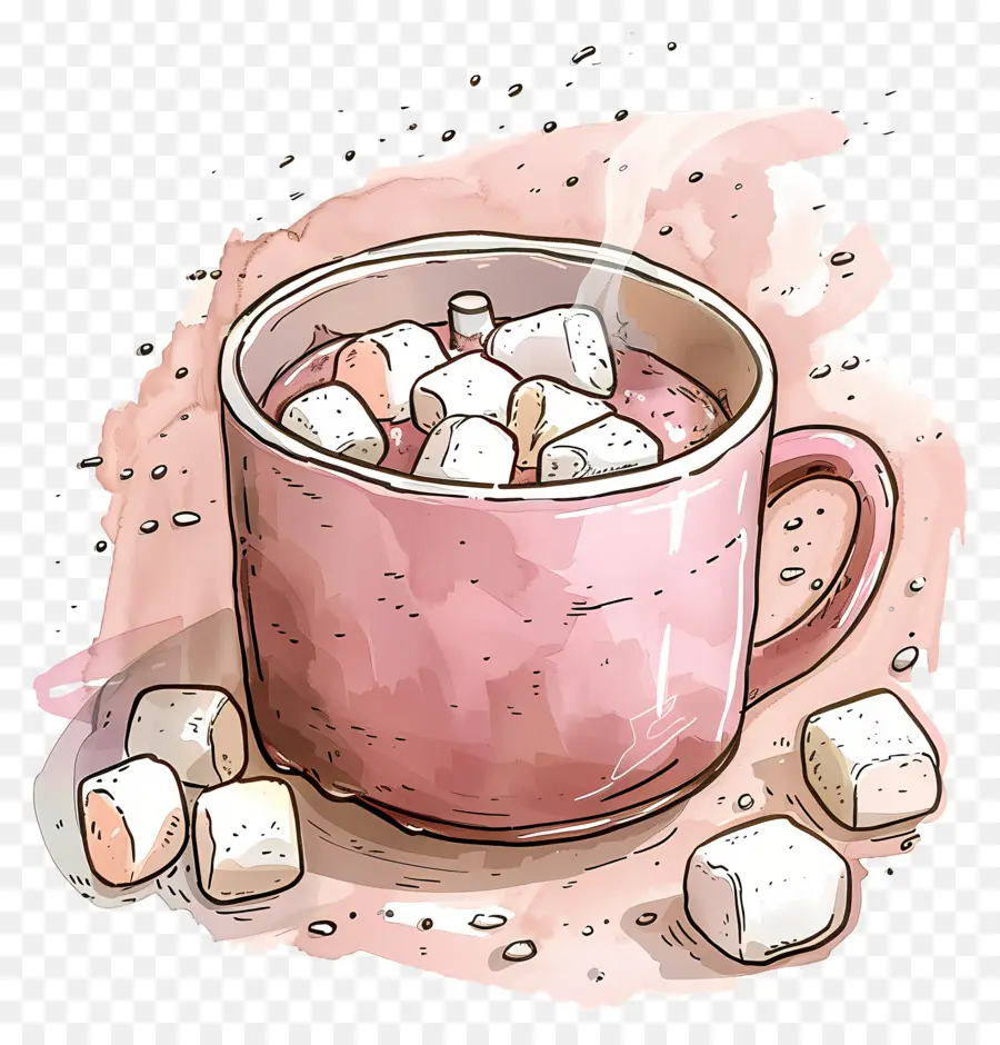 Chocolate Quente Com Marshmallows，Chocolate Quente PNG