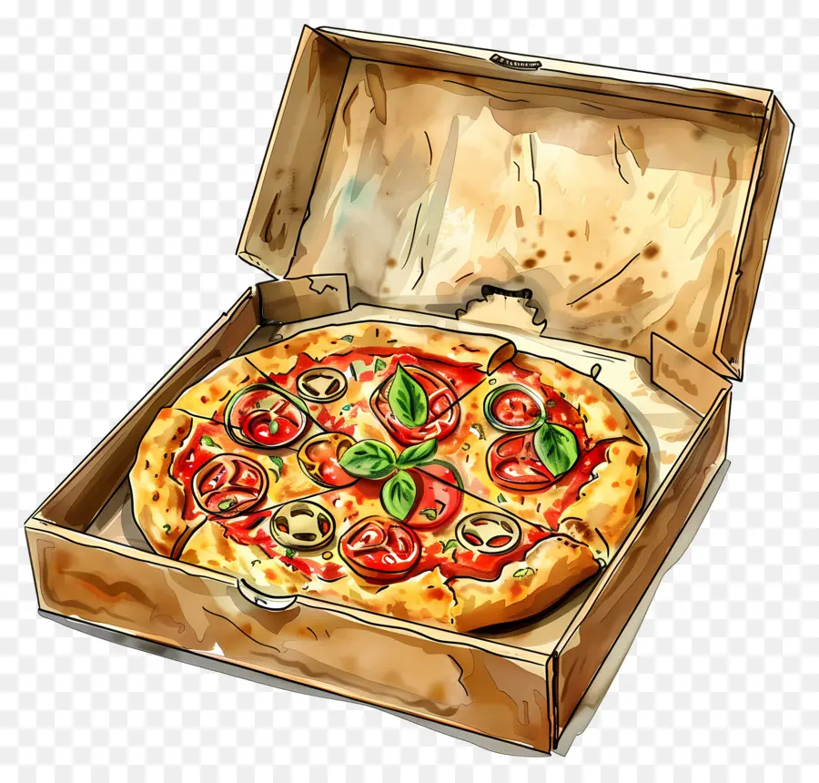 Pizza Na Caixa，Pizza PNG