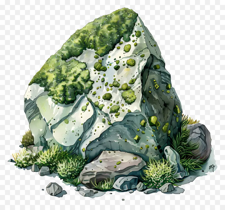 Rock Mossy，Pedra PNG