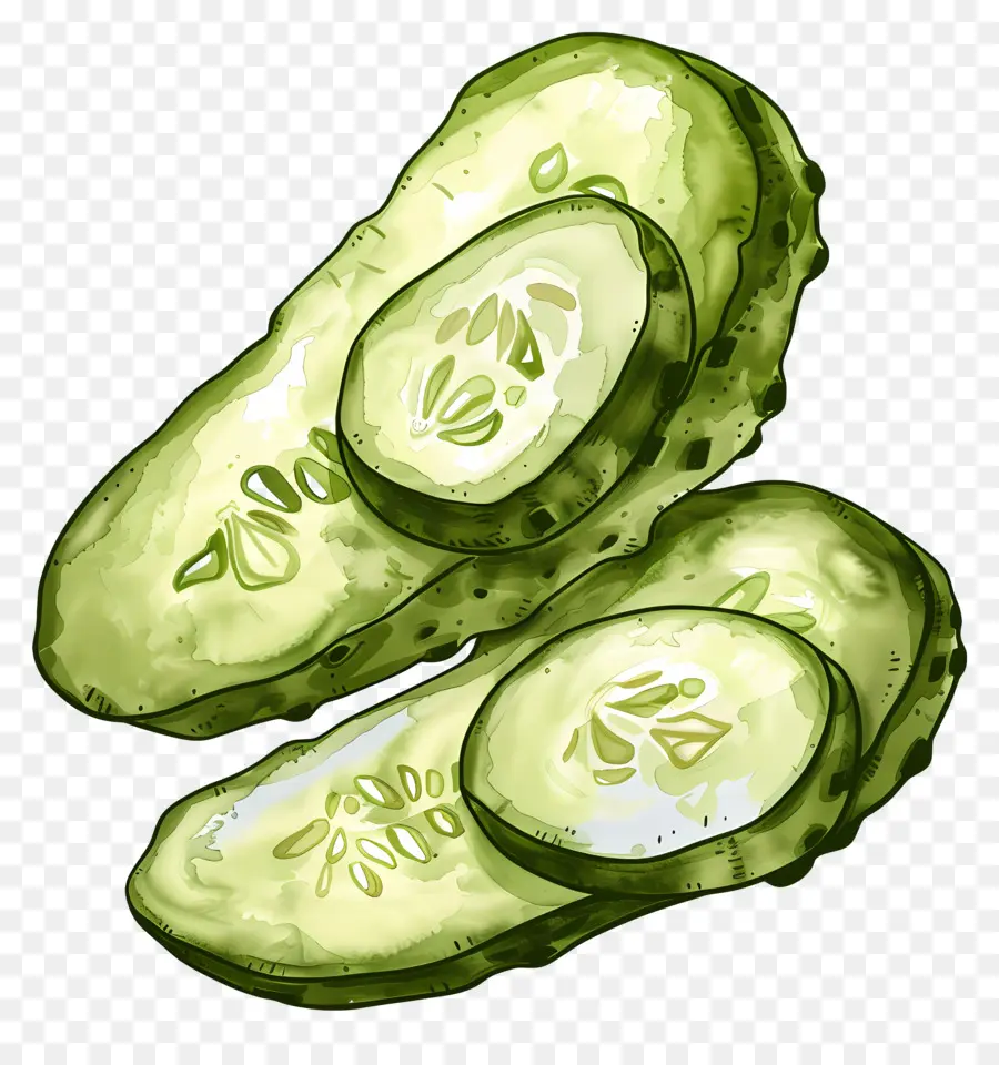 Pepino Fatiado，Fatias De Pepino PNG