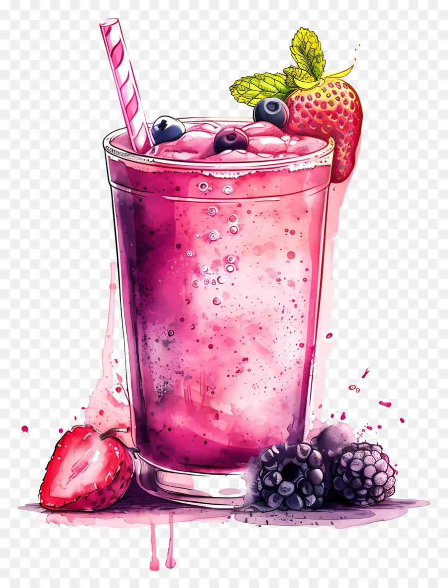 Batido，Batido De Frutas Vermelhas PNG