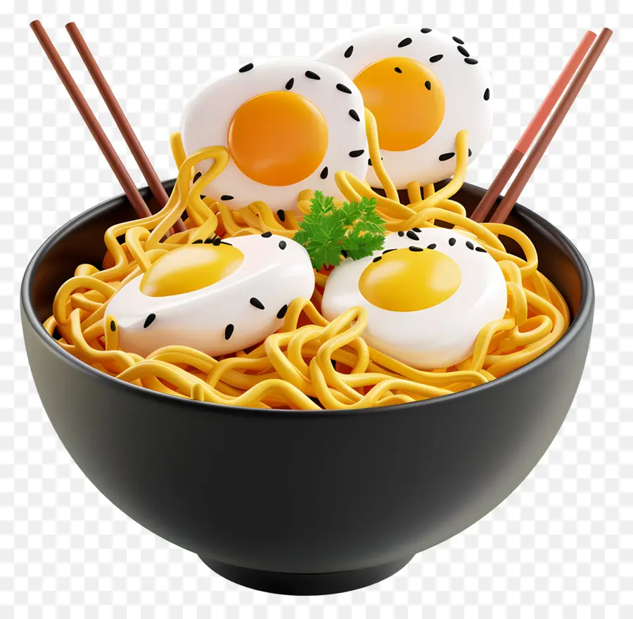 Tigela De Macarrão，Eggs PNG