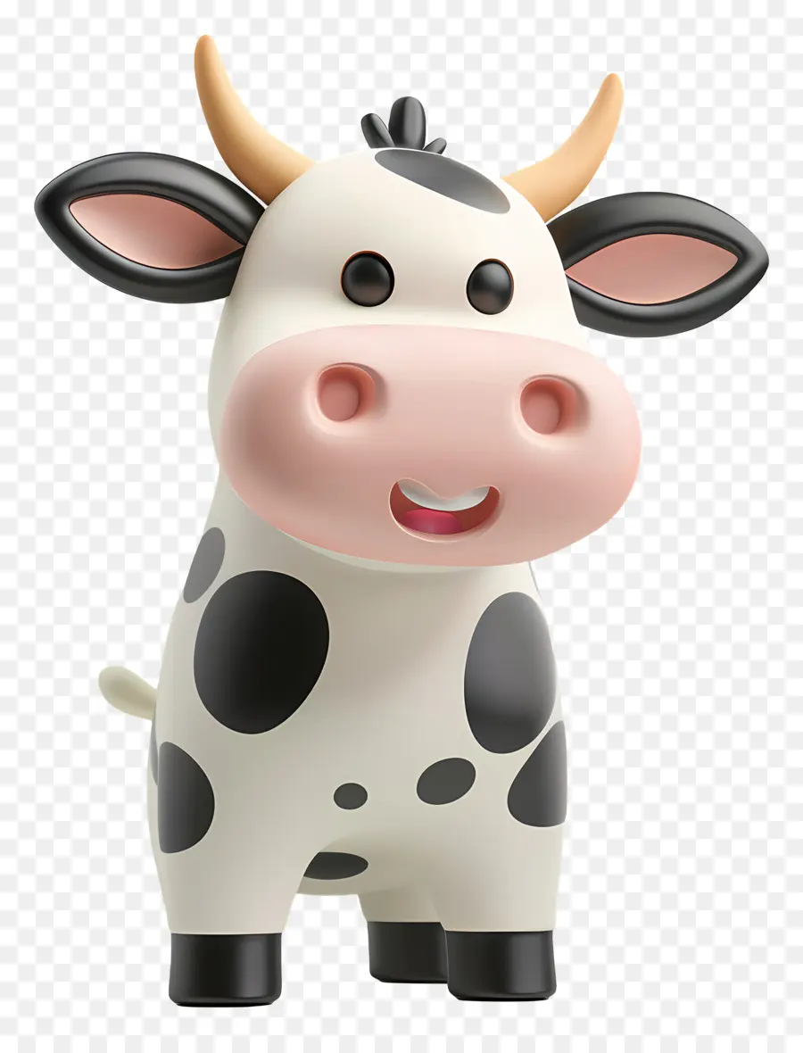 Vaca 3d，Cartoon Cow PNG