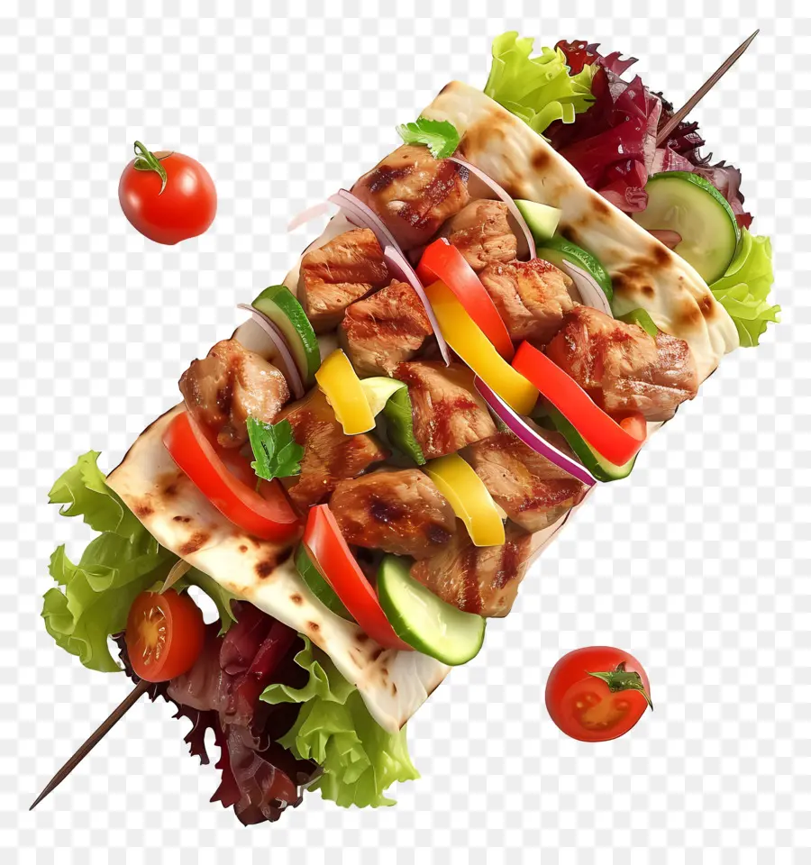 Kebab，Espeto De Carne Grelhada PNG