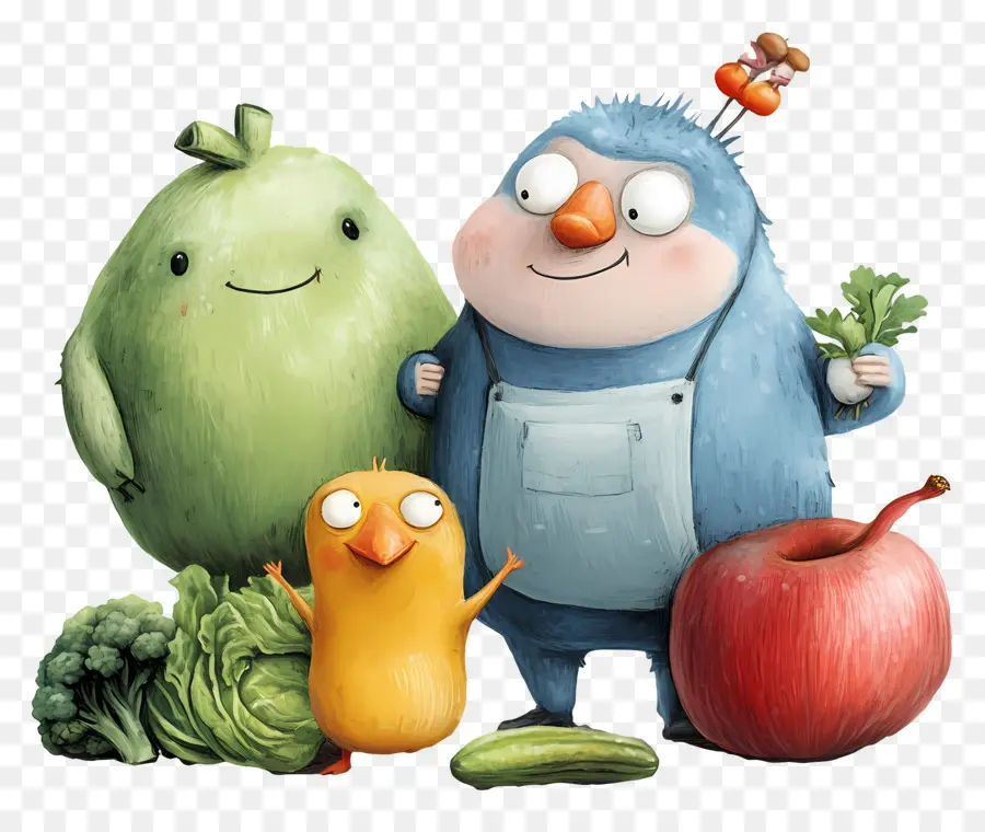 Mundo Vegetariano Dia，Personagens De Desenhos Animados PNG