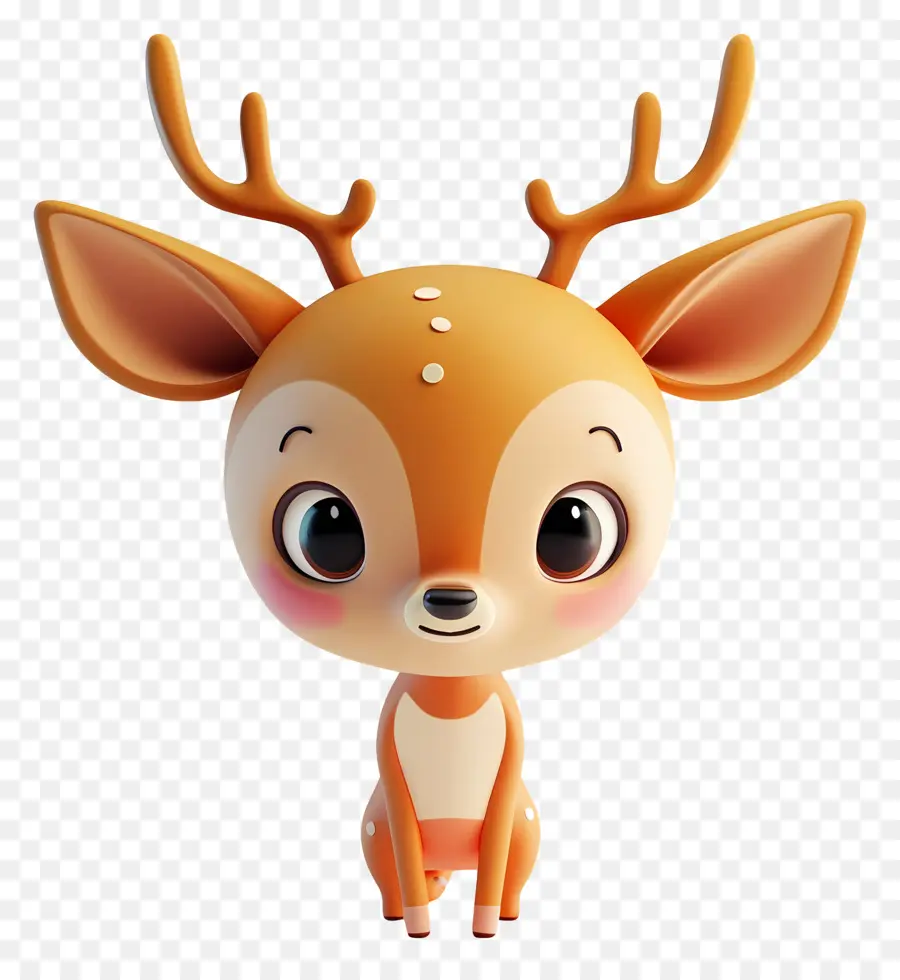 3d Deer，Bonito Veado PNG