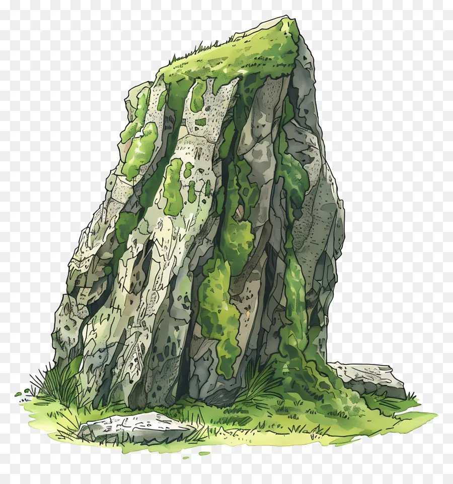 Rock Mossy，Pedra PNG