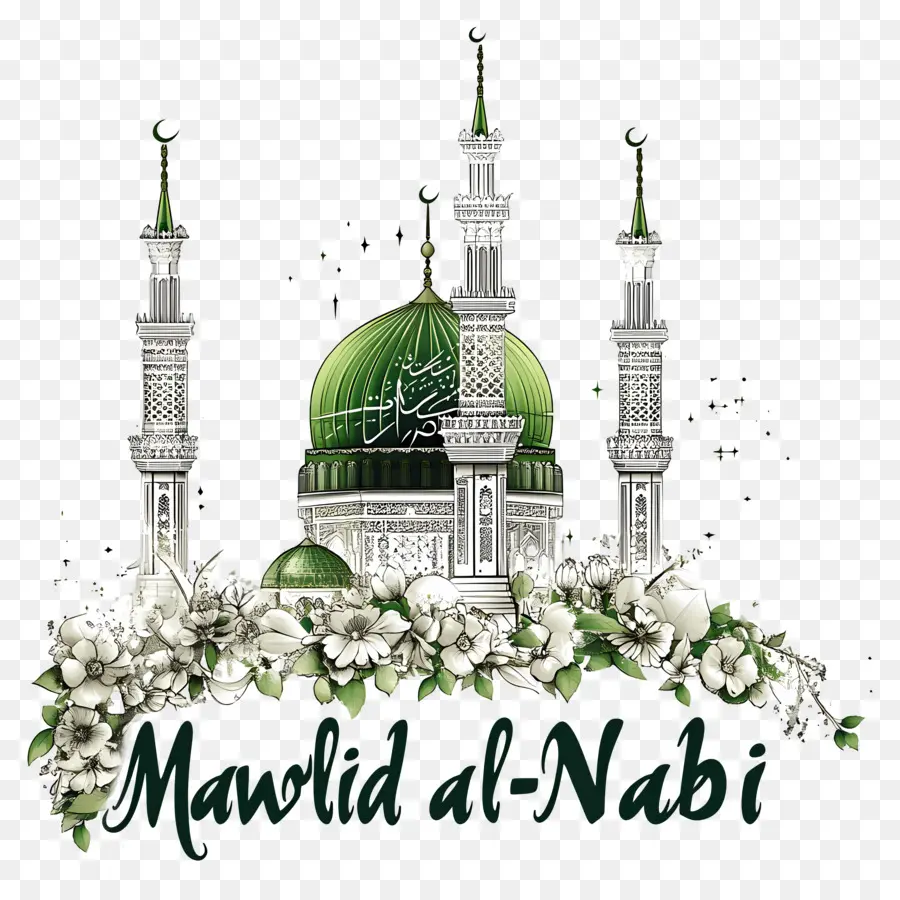 Mawlid Al Nabi，Mesquita Verde PNG