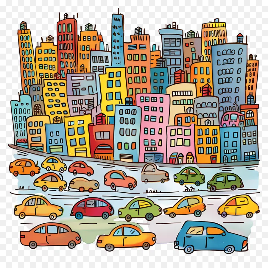 Carros Na Cidade，Paisagem Urbana PNG