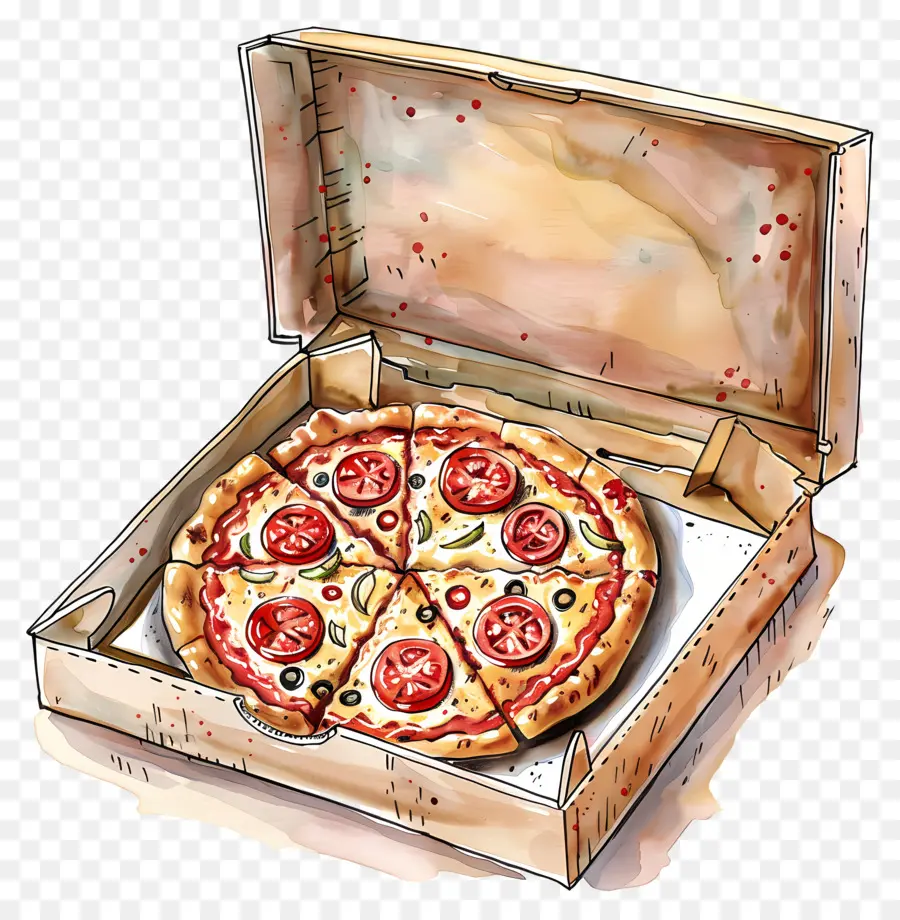 Pizza Na Caixa，Pizza PNG