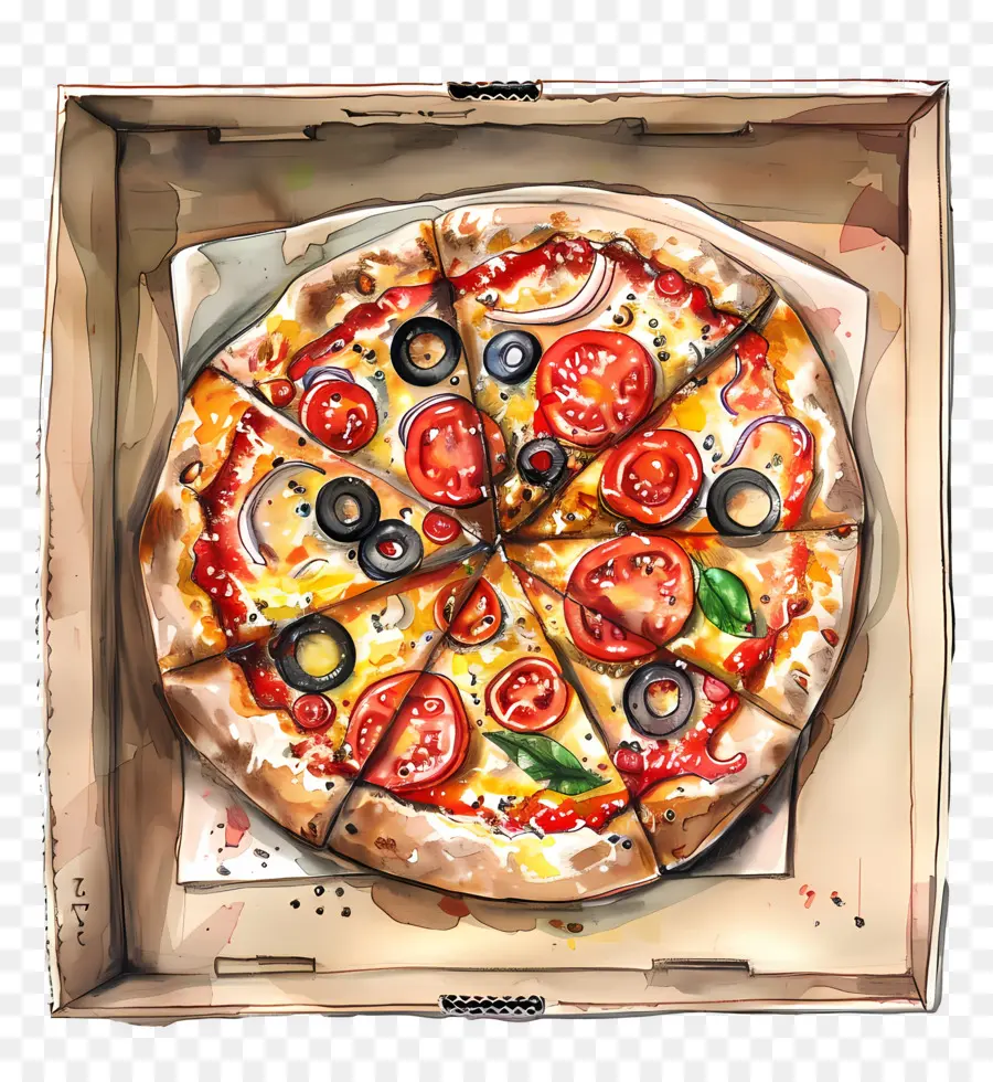 Pizza Na Caixa，Pizza PNG