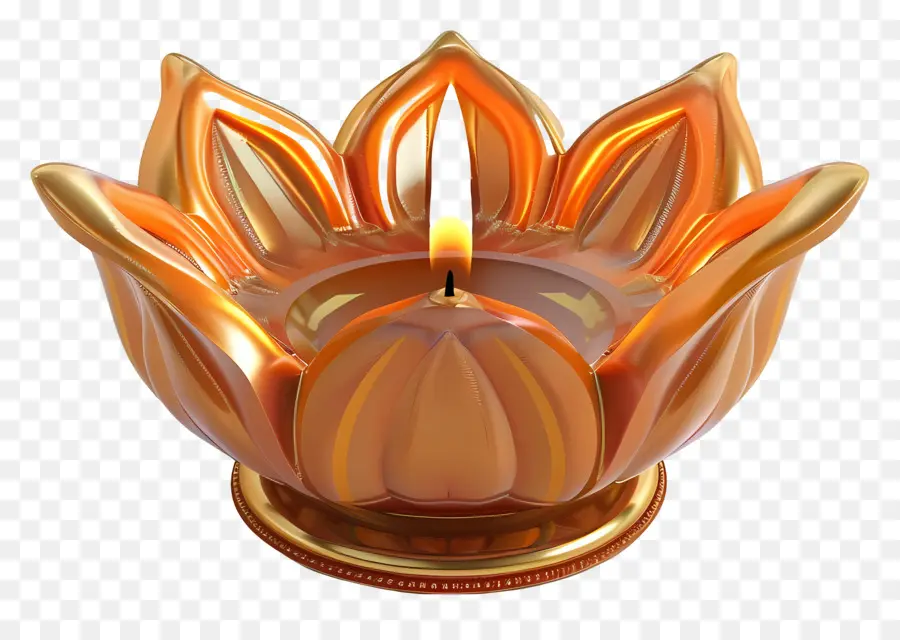 Diwali Diya，Lotus Vandle PNG